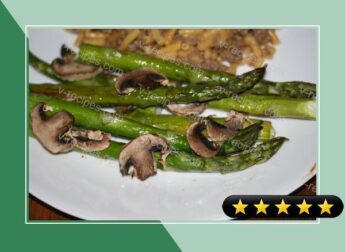 Roasted Asparagus With Mushrooms recipe