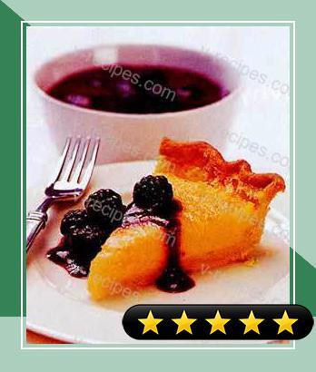 Lemon Chess Pie with Blackberry Compote recipe