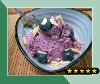 Blueberry Sour Cream Ice Cream (Low Fat, No Added Sugar) recipe