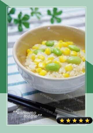 Just a Little Butter: Corn and Edamame Rice recipe