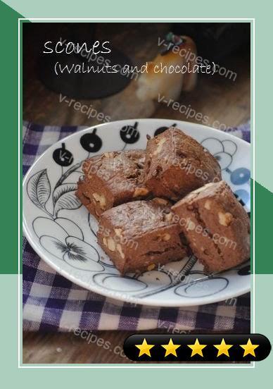 Homemade Leavened Scones (Chocolate Walnut) recipe