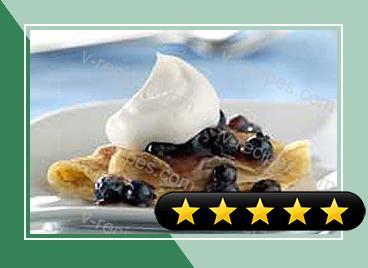 Saucy Blueberry Crepes recipe