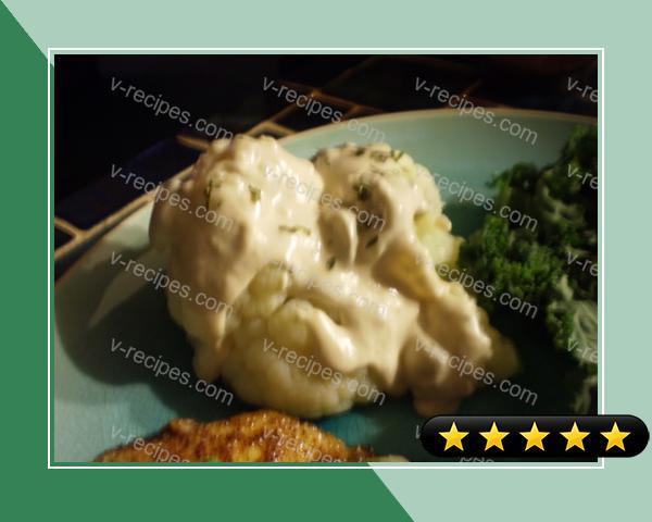 Cauliflower With Mushroom Cheese Sauce recipe