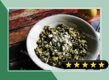 Cheesy Spinach Rice Pilaf recipe