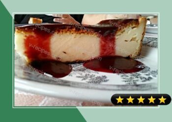 Cheesecake & Raspberry Sauce recipe