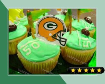 Decorated Football Poke Cupcakes recipe