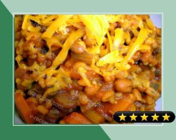 Spicy Tomato and Bean Barley Bake (Low Fat and Healthy) recipe