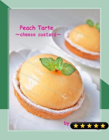 Cream Cheese Custard Peach Tarts recipe