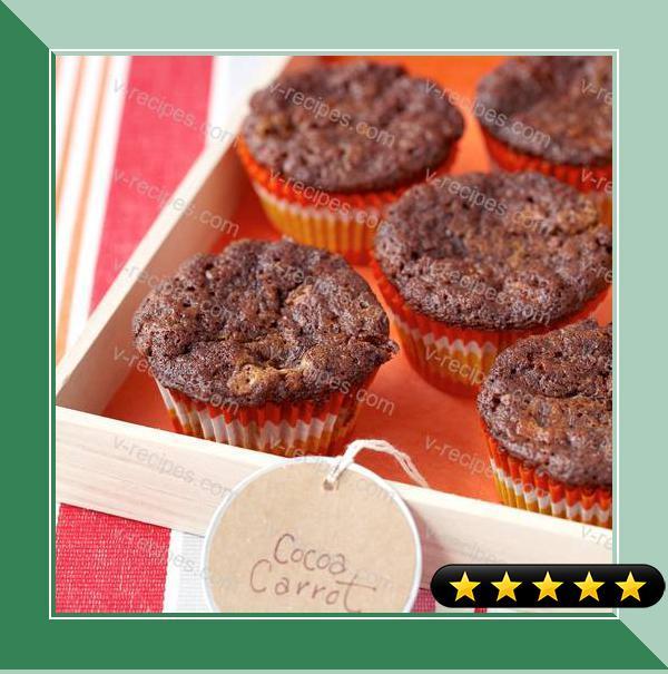 Cocoa-Carrot Cupcakes with White Chocolate Chips recipe