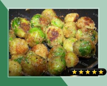 Cheesy Fried Brussels Sprouts recipe