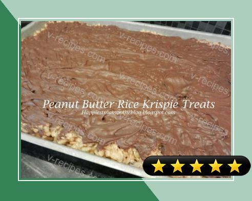 Peanut Butter Rice Krispie Treats with Chocolate/Butterscotch topping recipe