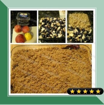 Blueberries and Peach Crumble recipe