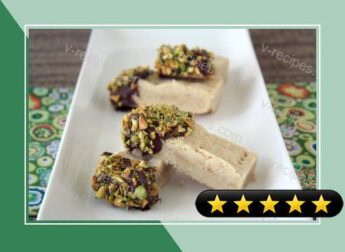 Shortbread Dipped in Dark Chocolate and Sprinkled with Salted Pistachios recipe