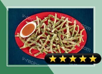 Tempura-Fried Green Beans With Mustard Dipping Sauce recipe