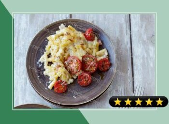 Deluxe macaroni cheese with grilled tomatoes recipe recipe