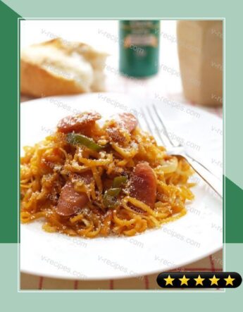 Spaghetti Napolitan with Dried Daikon Radish Strips recipe
