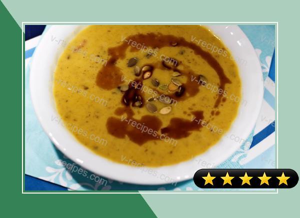 Curried Pumpkin and Mushroom Soup recipe