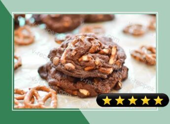 Loaded Chocolate Peanut Butter Pretzel Cookies recipe