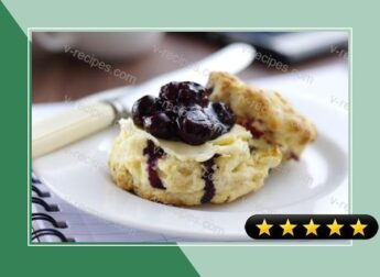 Blueberry and Buttermilk Scones with Blueberry Jam Recipe recipe