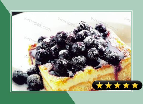 British Cheesecake with Warm Blueberries Recipe recipe