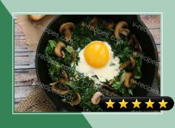 Spicy Mushroom Kale with Egg recipe