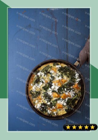 Sweet Potato and Kale Frittata with Goat Cheese recipe