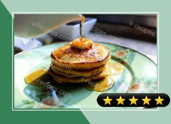 Cornmeal Pancakes (with Blackberry Syrup) recipe