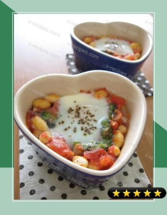 Broccoli and Soy Bean Egg Cocotte recipe