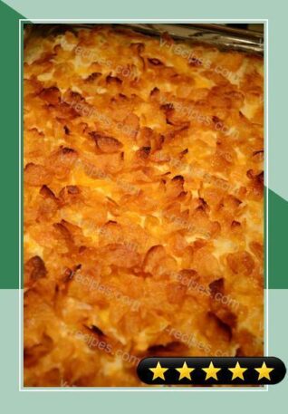 Cheesy Potatoes W/ Corn Flakes recipe