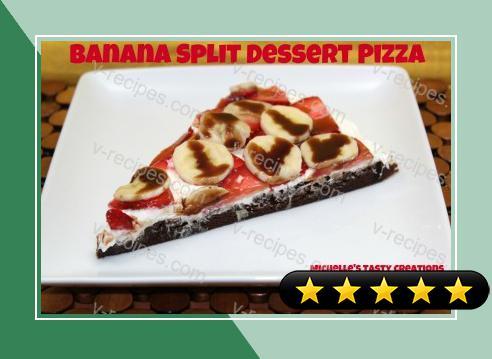 Banana Split Brownie Dessert Pizza recipe