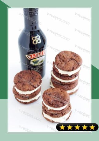 Fudgy Chocolate Kahlua Cookies with Baileys Buttercream recipe