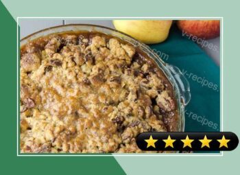 Caramel Apple-Pecan Streusel Pie recipe