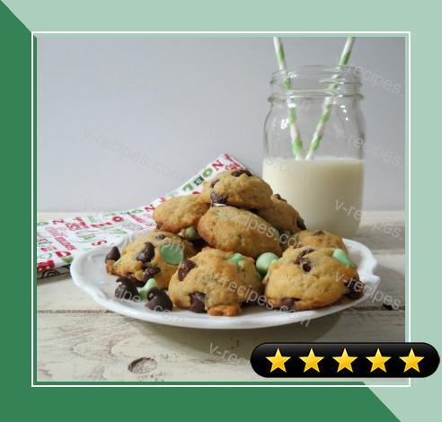 Lightened Up Mint Chocolate Chip Cookies recipe