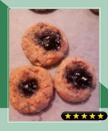 Jam and Oatmeal Thumbprint Cookies recipe
