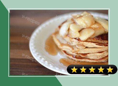 Cinnamon Wheat Pancakes with Bourbon Apple Syrup recipe
