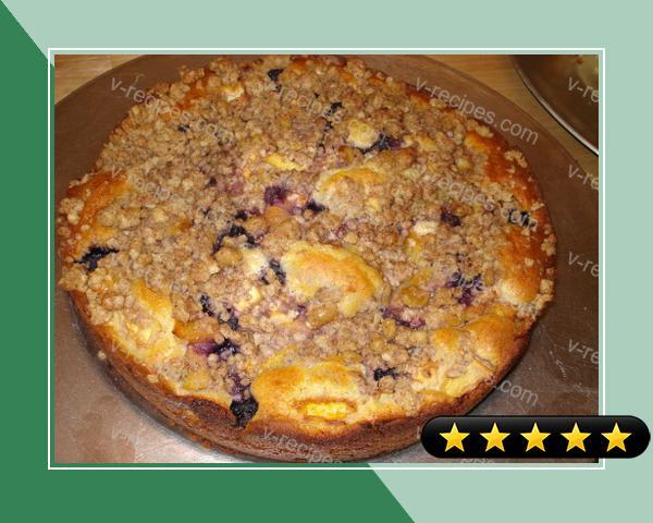 Blueberry Peach Streusel Cake recipe