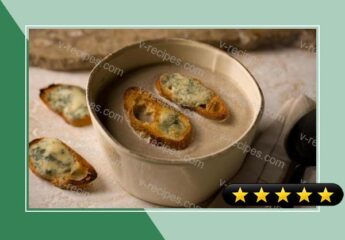 Creamy Mushroom Soup with Blue Cheese Toasts Recipe recipe